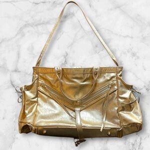 Botkier Trigger Clyde gold leather satchel/ shoulder bag.